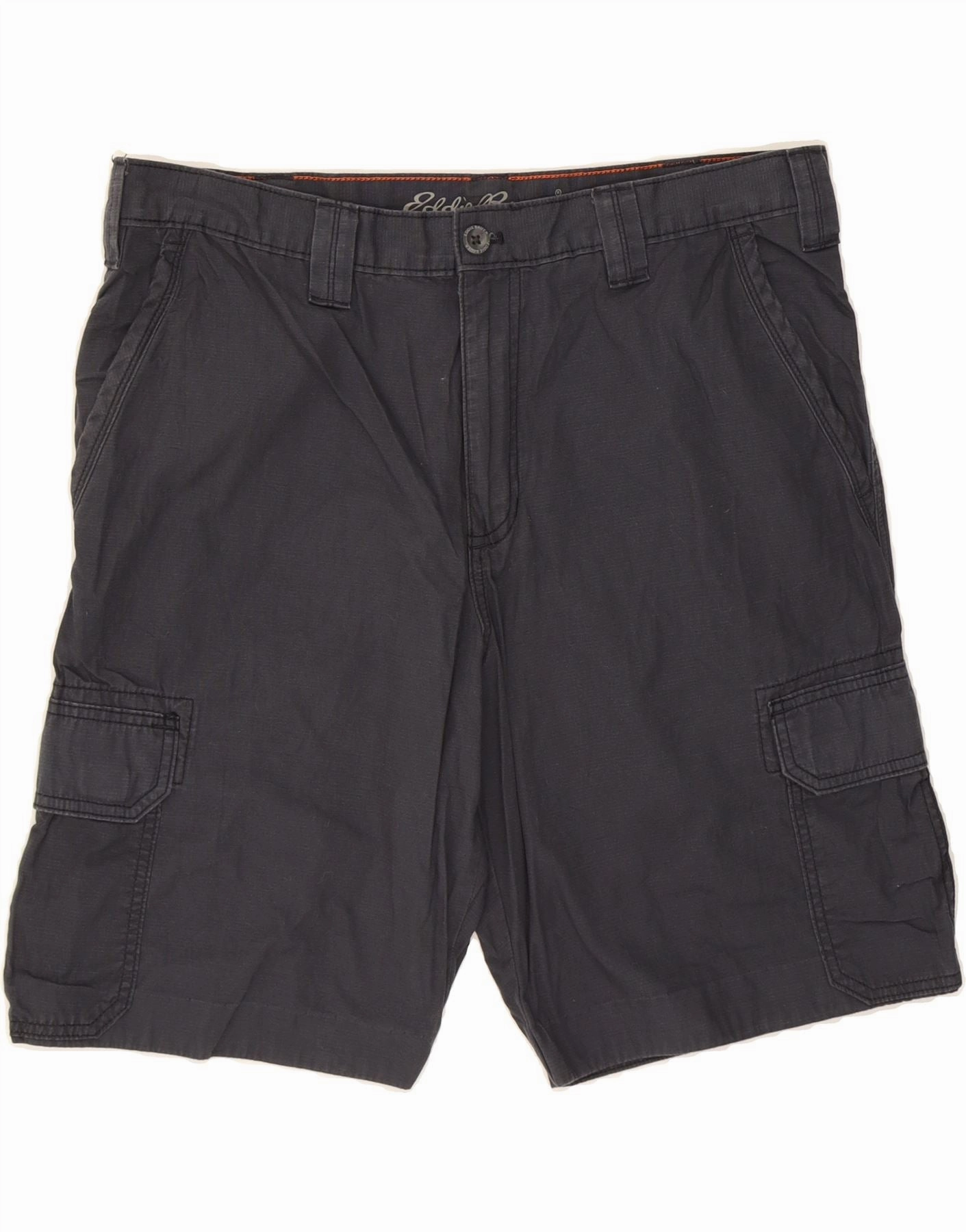 Trend Essential Comfortable Shorts EDDIE BAUER Mens Cargo Shorts W36 Large  Black Cotton