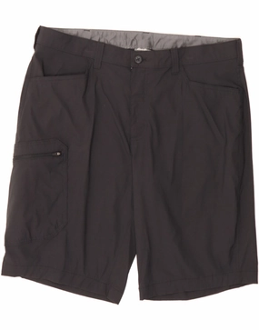 Fashion Fit EDDIE BAUER Mens Cargo Shorts W36 Large Black Nylon