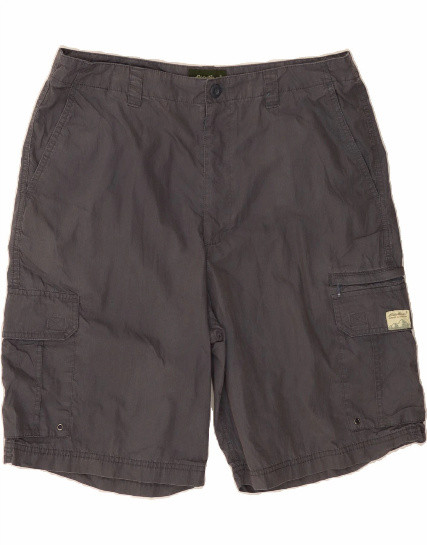 Christmas gift Stylish Fit EDDIE BAUER Mens Cargo Shorts W36 Large Grey Cotton