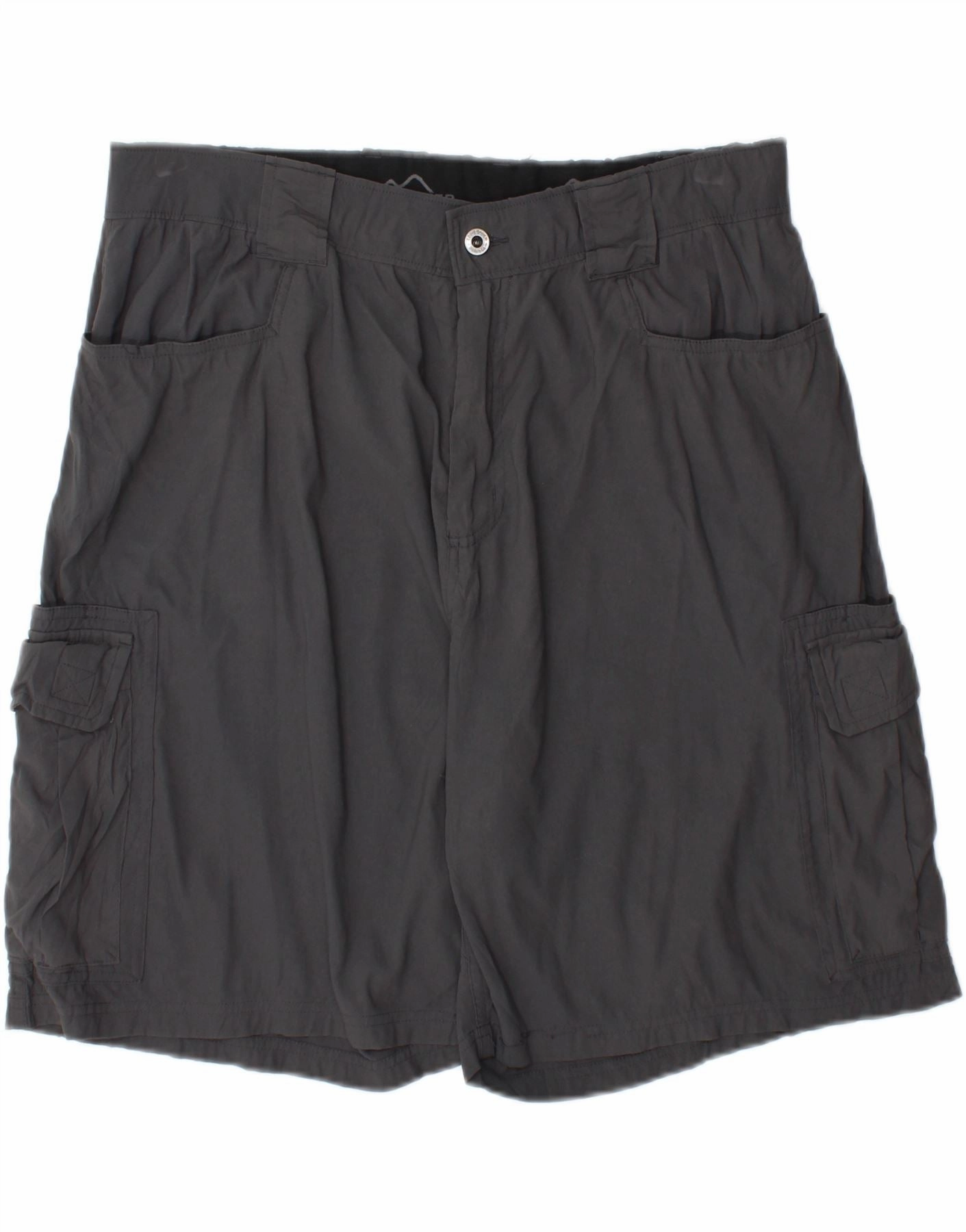 EDDIE BAUER Mens Cargo Shorts W36 Large Grey Nylon Breezy Waist