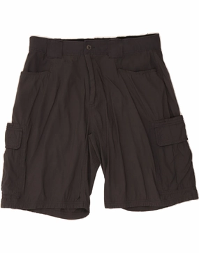 EDDIE BAUER Mens Cargo Shorts W38 XL Navy Blue Nylon Water Resistant Finish Eco Friendly Fabric