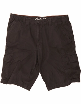 EDDIE BAUER Mens Cargo Shorts W40 XL Black Cotton Water Repellent Finish
