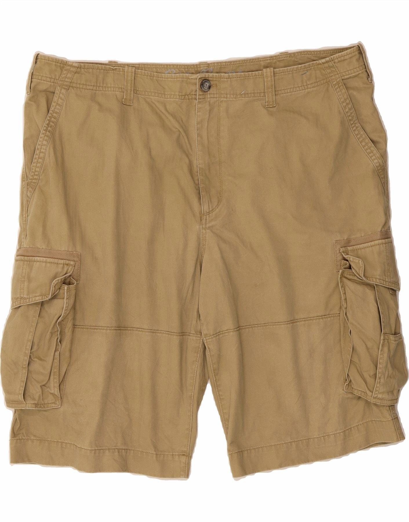 EDDIE BAUER Mens Cargo Shorts W46 3XL Beige Cotton Urban Fashion water sports use