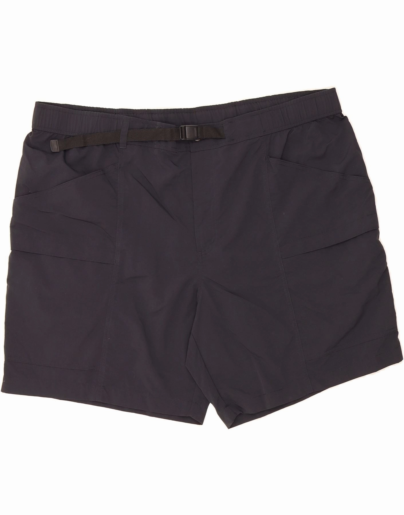 EDDIE BAUER Mens Casual Shorts 3XL W46  Black Nylon beach shorts Pilates wear