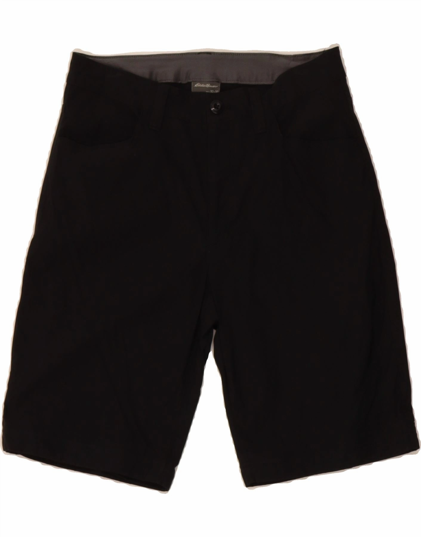 EDDIE BAUER Mens Casual Shorts W32 Medium Black Nylon Clean Mood On The Go