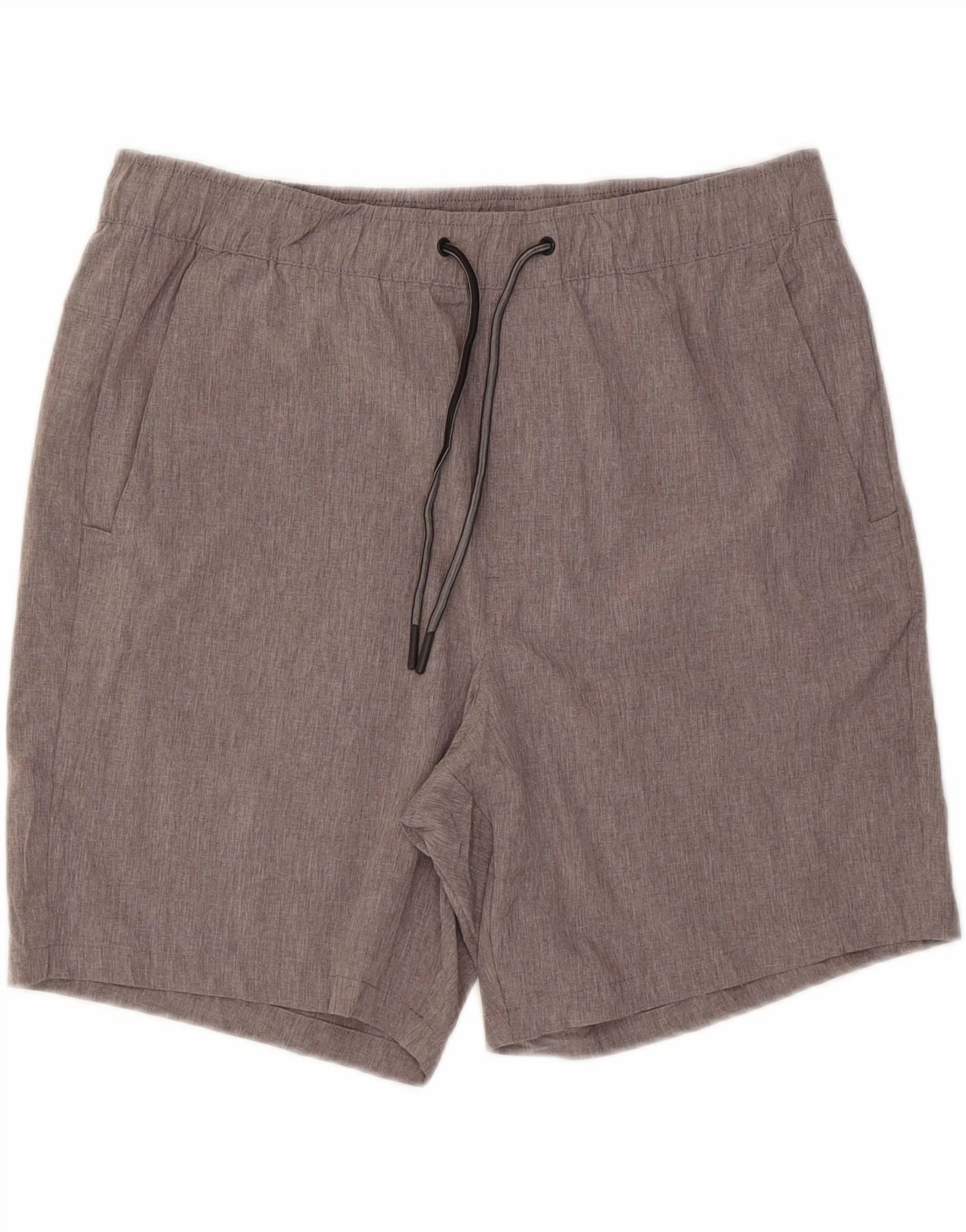 EDDIE BAUER Mens Casual Shorts XL Grey Polyester t shirt Slim Stretch