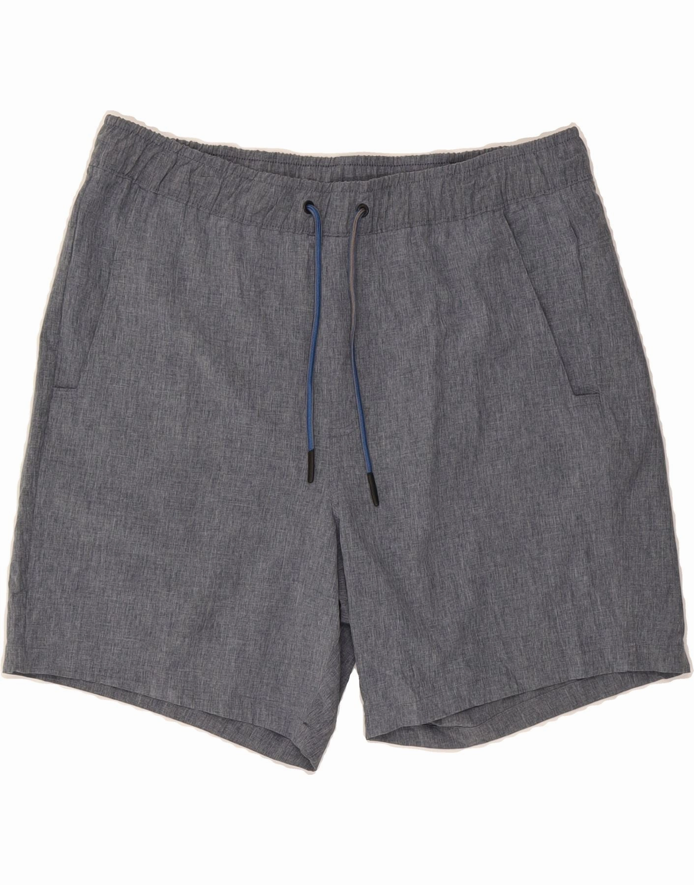 EDDIE BAUER Mens Casual Shorts XL W38  Navy Blue Polyester Body-Hugging Fit