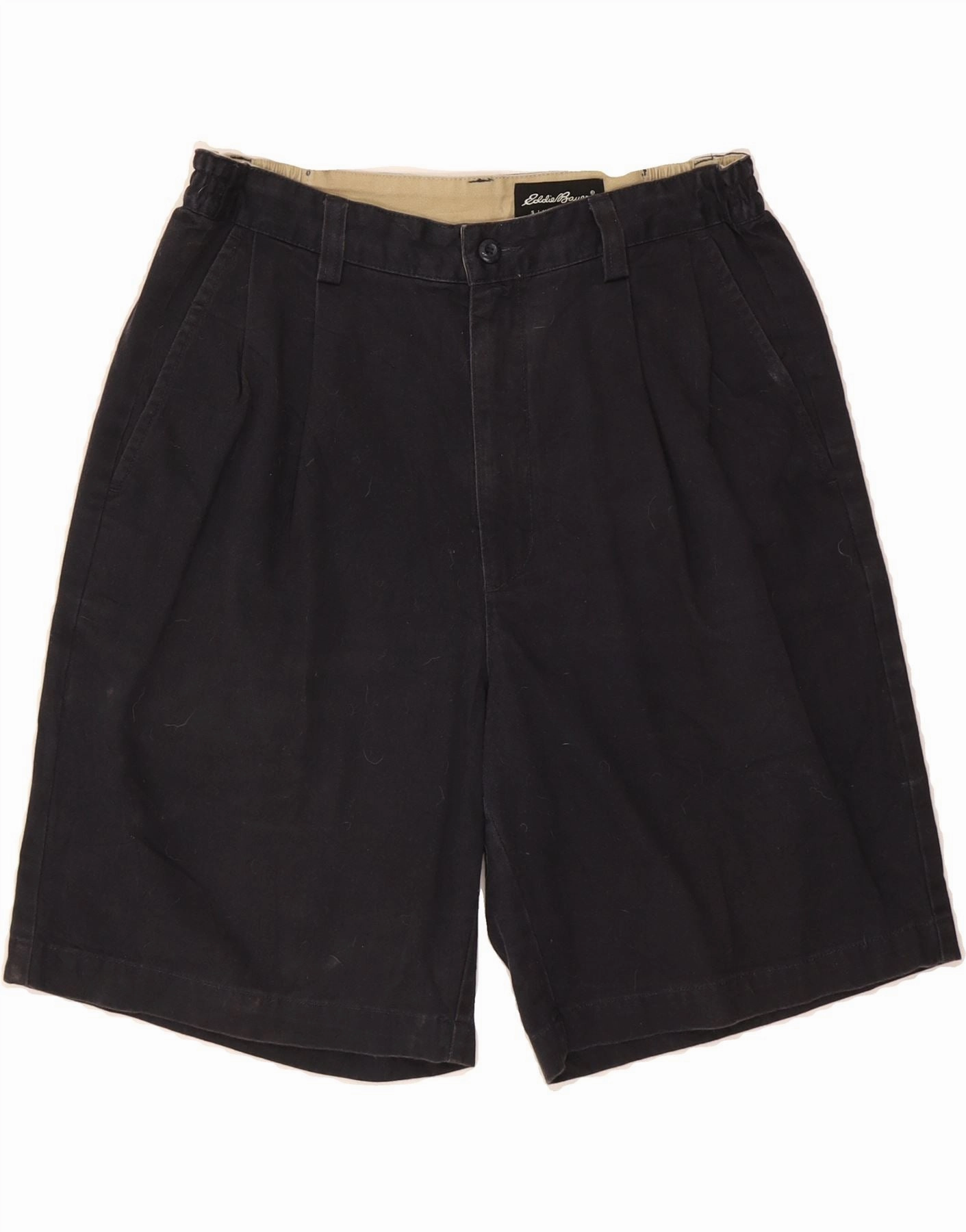 Airflow channels EDDIE BAUER Mens Chino Shorts W32 Medium Navy Blue Cotton