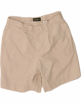 EDDIE BAUER Mens Chino Shorts W33 Medium  Beige Cotton Quick Release Buckle