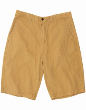 EDDIE BAUER Mens Chino Shorts W34 Large Beige Cotton Breathable Comfort