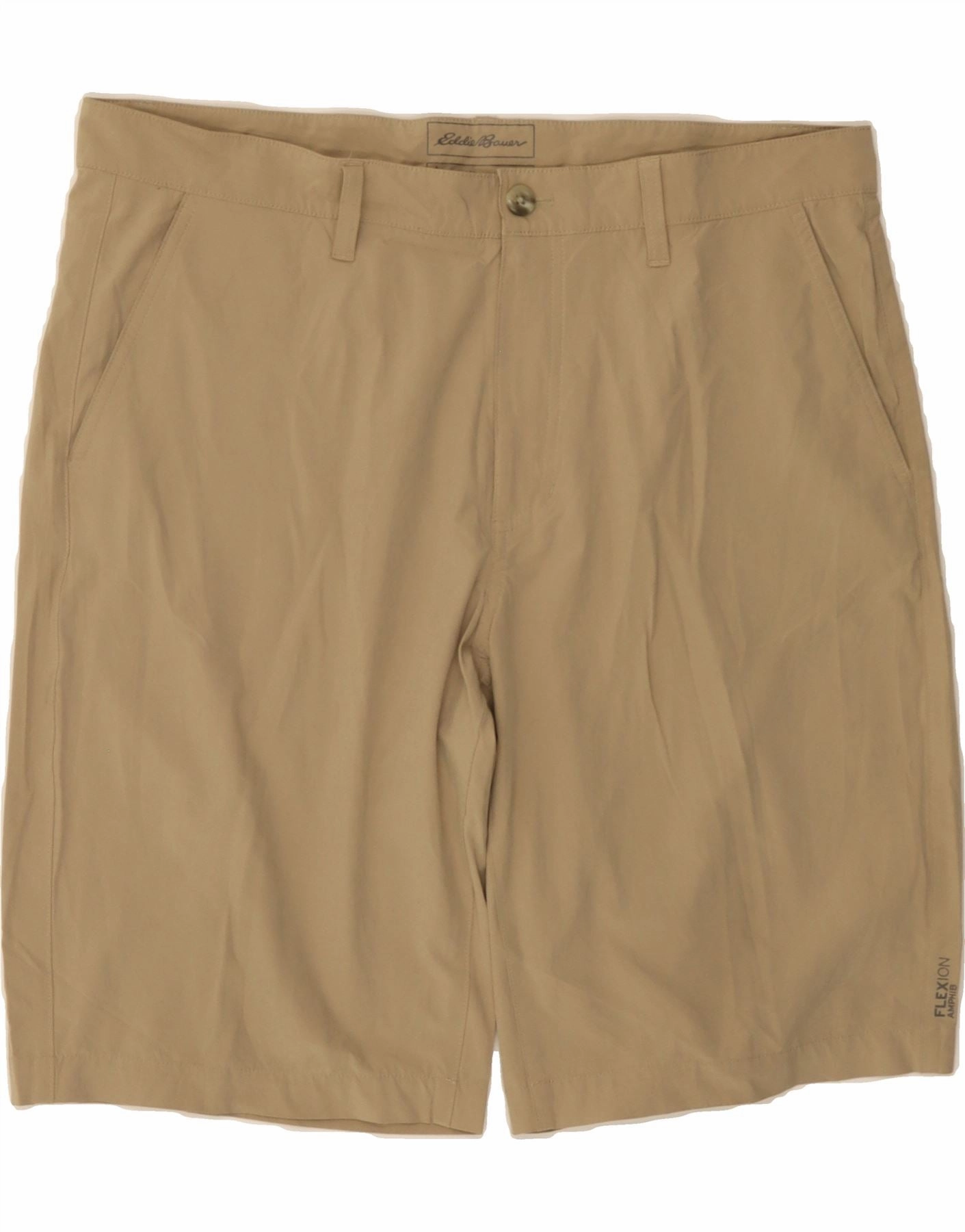 EDDIE BAUER Mens Chino Shorts W35 Large Beige Polyester simple design