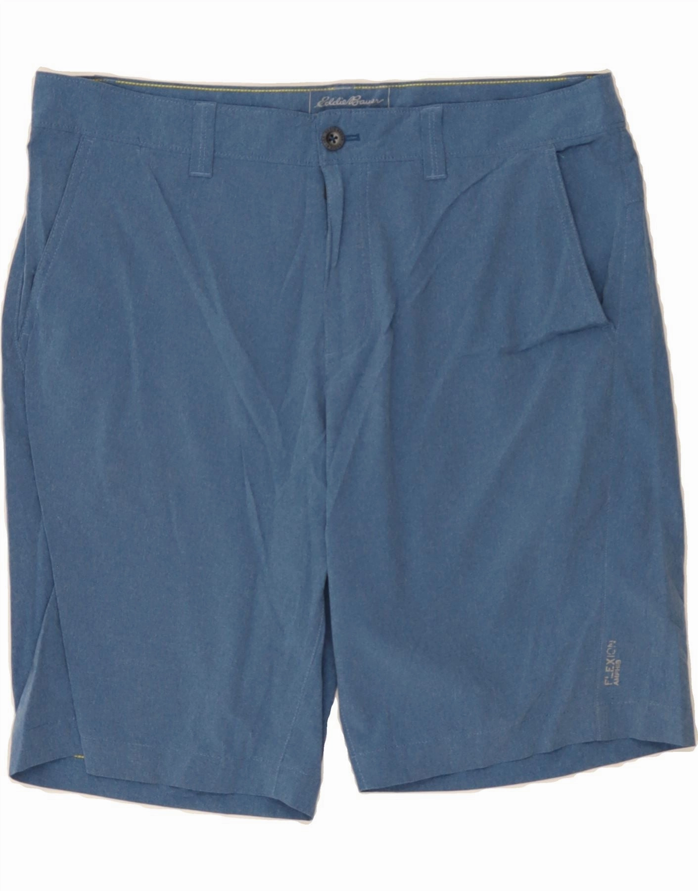 EDDIE BAUER Mens Chino Shorts W35 Large Blue Polyester adult clothing