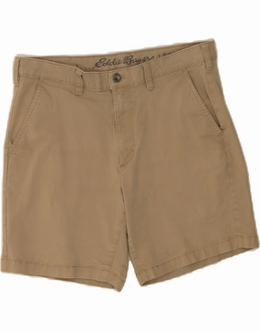 Semi-formal Flex Motion EDDIE BAUER Mens Chino Shorts W36 Large Beige Cotton