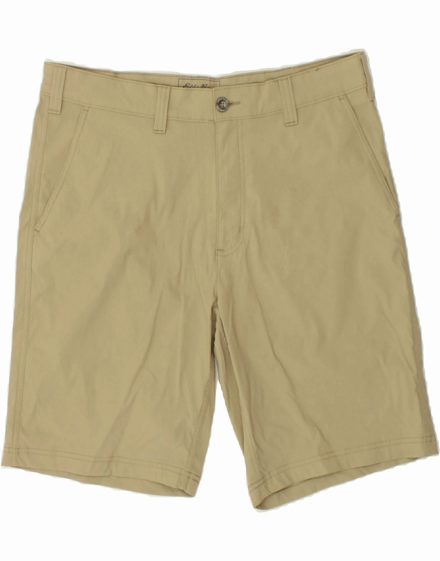 Easy Comfort Fit Stretchable EDDIE BAUER Mens Chino Shorts W36 Large  Beige Polyester