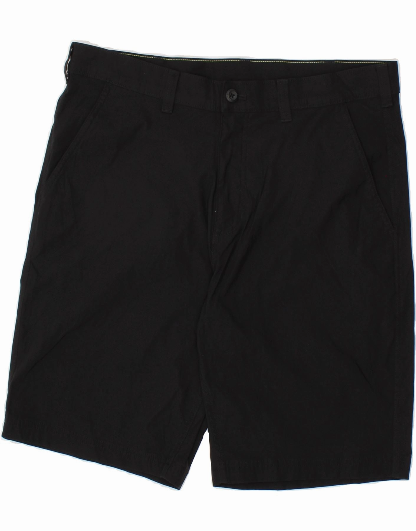 EDDIE BAUER Mens Chino Shorts W36 Large  Black Nylon Flexible Waistband