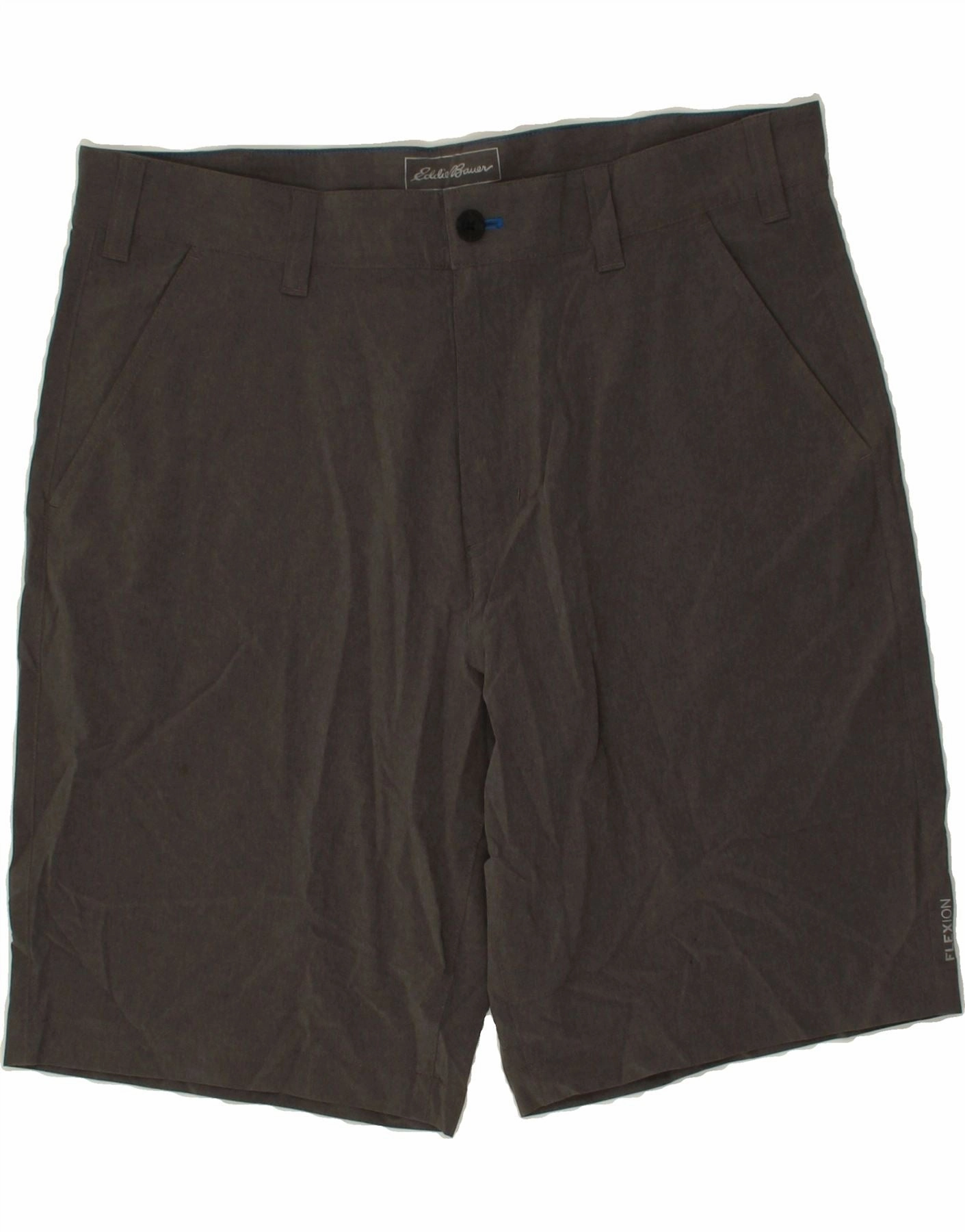Zero Chafe Construction Airflow Fit EDDIE BAUER Mens Chino Shorts W36 Large  Grey Polyester