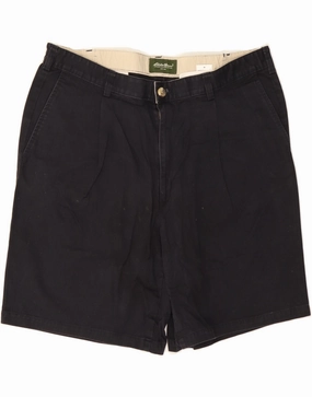 EDDIE BAUER Mens Chino Shorts W38 XL Black Cotton Fastening Closure