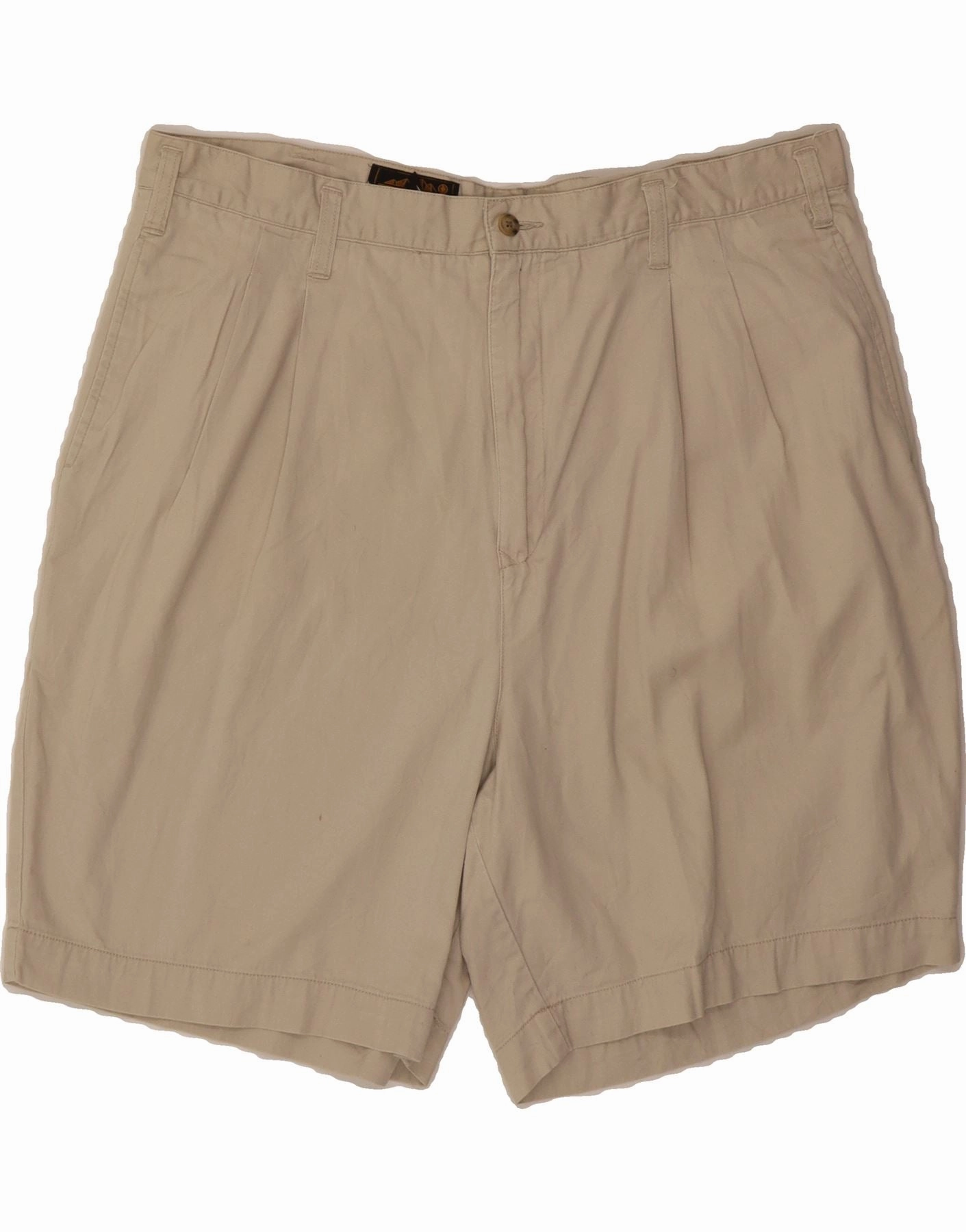 EDDIE BAUER Mens Chino Shorts W40 XL Beige Cotton All Weather Fit