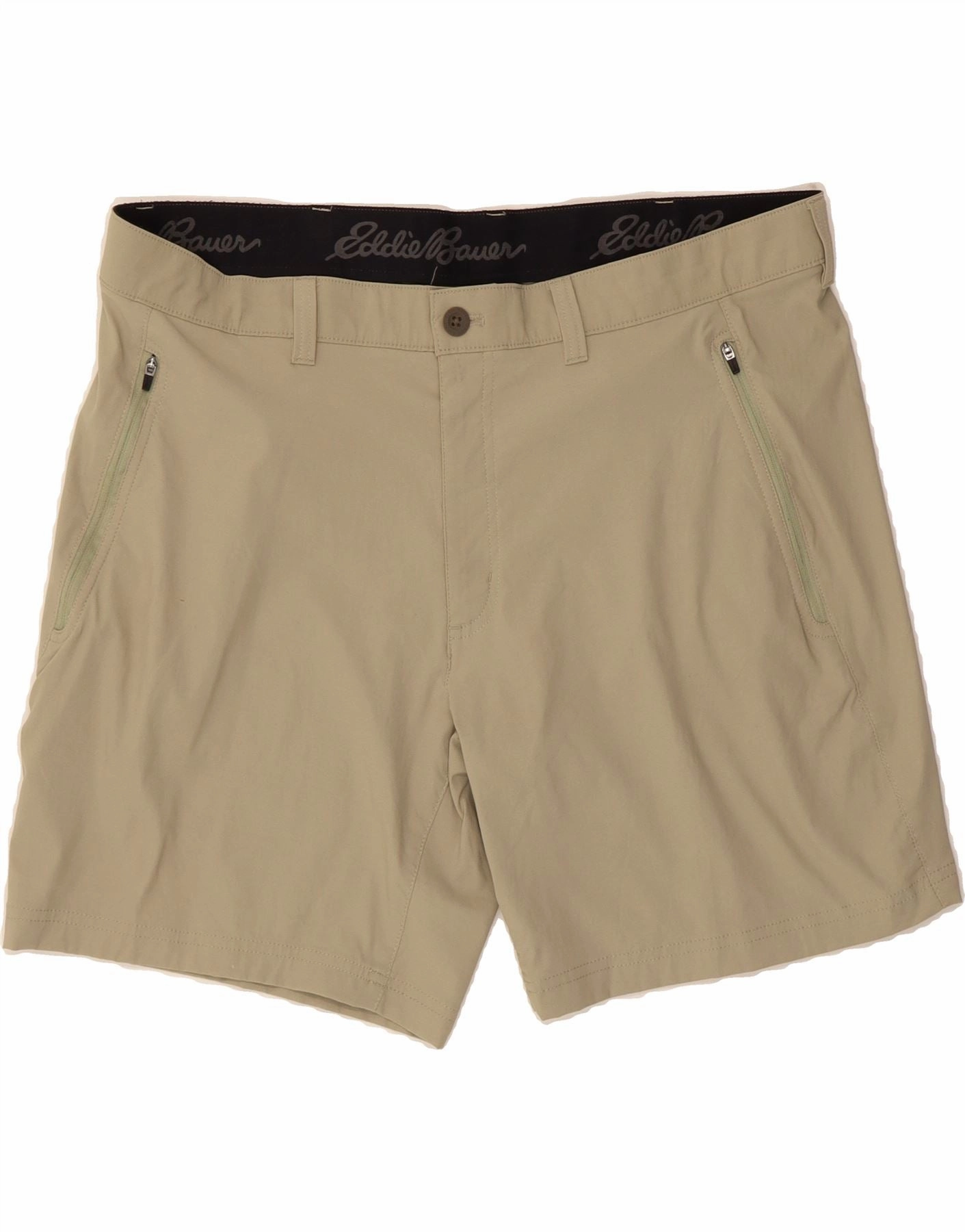 Quick Dry Fabric EDDIE BAUER Mens Chino Shorts  W40 XL Beige Nylon