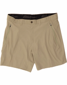Quick Dry Fabric EDDIE BAUER Mens Chino Shorts  W40 XL Beige Nylon