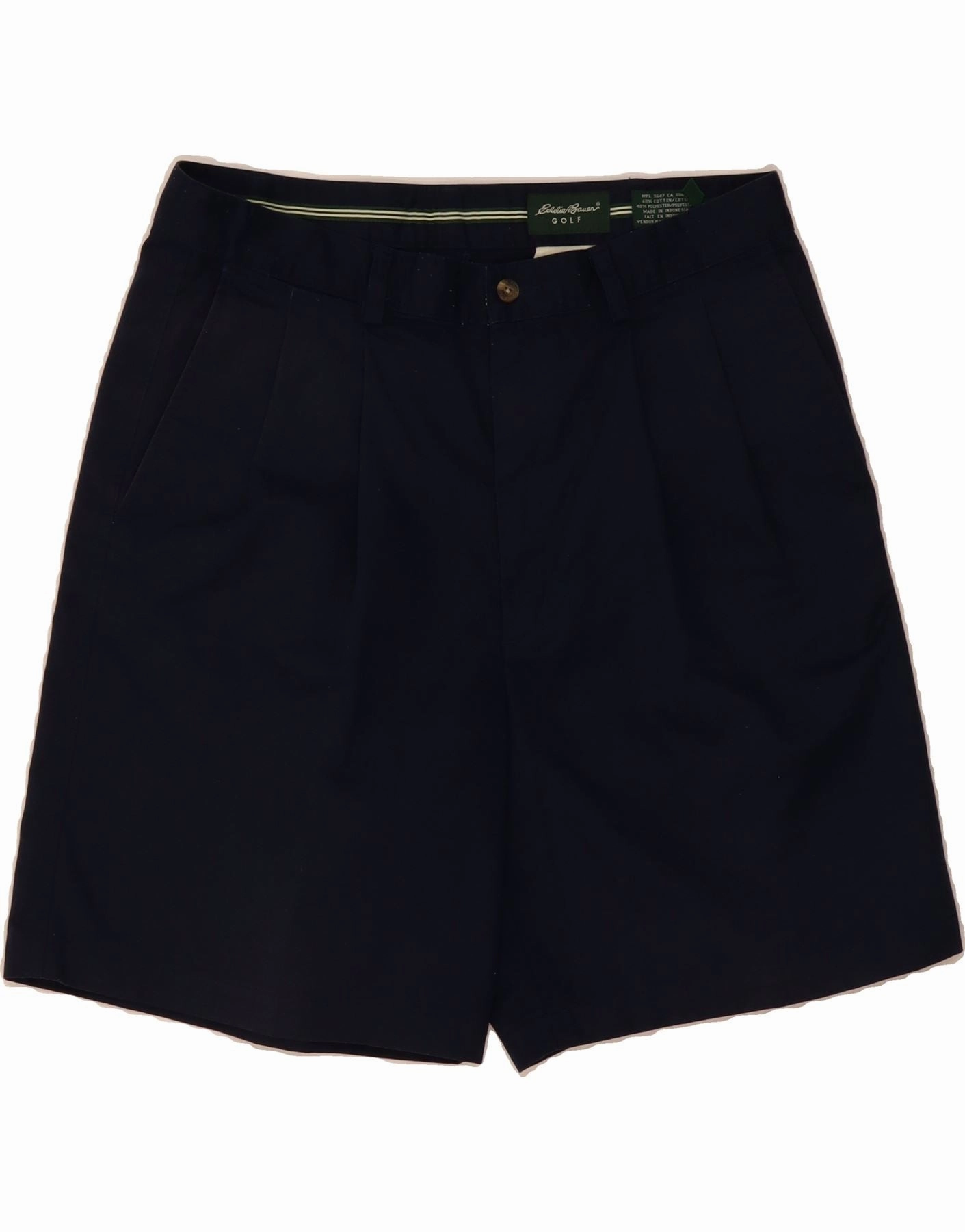School Uniform EDDIE BAUER Mens Golf Pegged Chino Shorts W36 Large Navy Blue Cotton