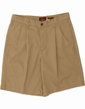 Eco friendly materials regular size EDDIE BAUER Mens Khakis Pegged Chino Shorts W35 Large Beige Cotton