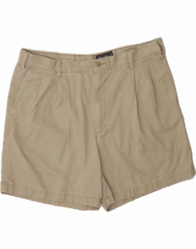 EDDIE BAUER Mens Pegged Chino Shorts W38 XL Grey Cotton high - rise