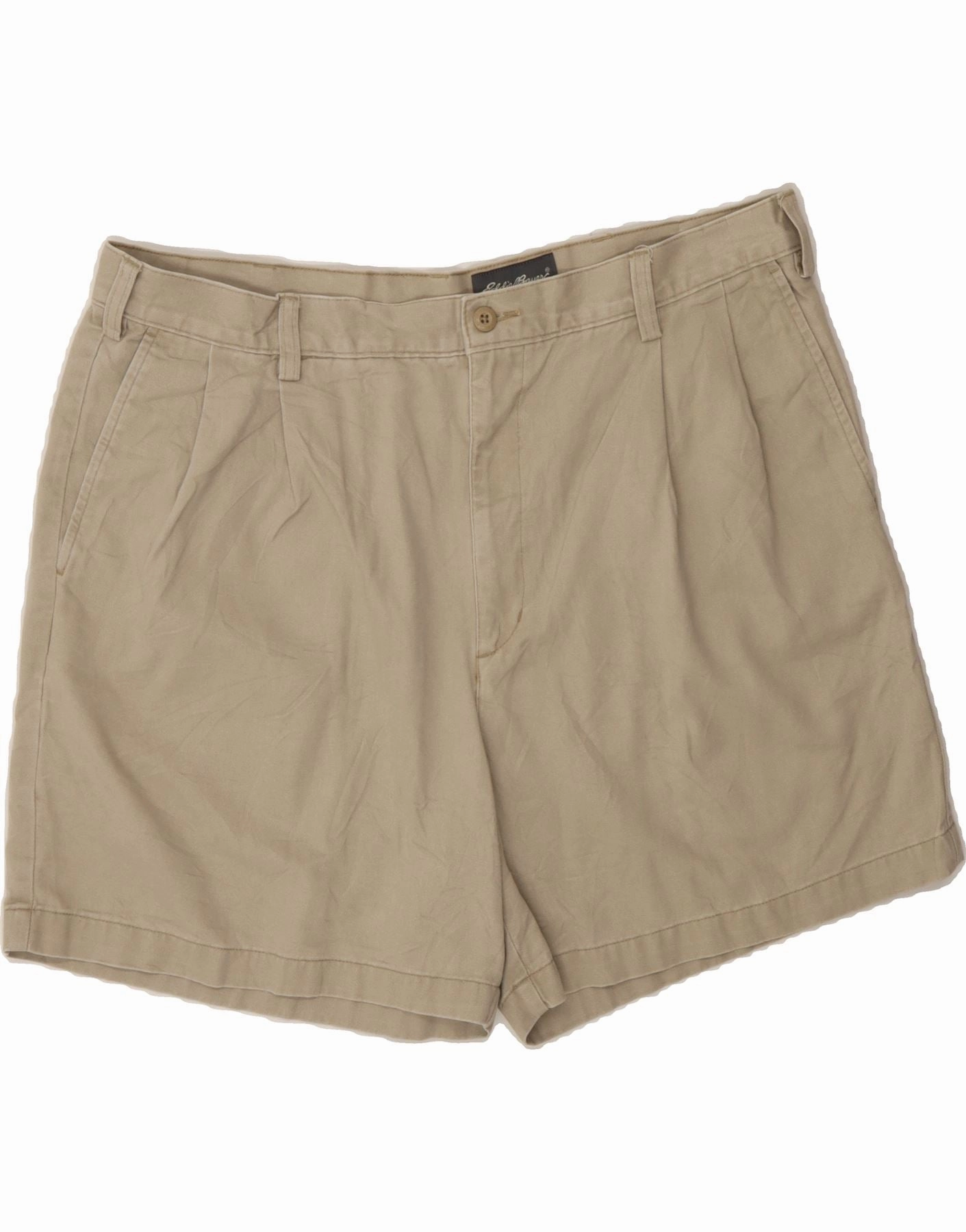 EDDIE BAUER Mens Pegged Chino Shorts W38 XL Grey Cotton high - rise