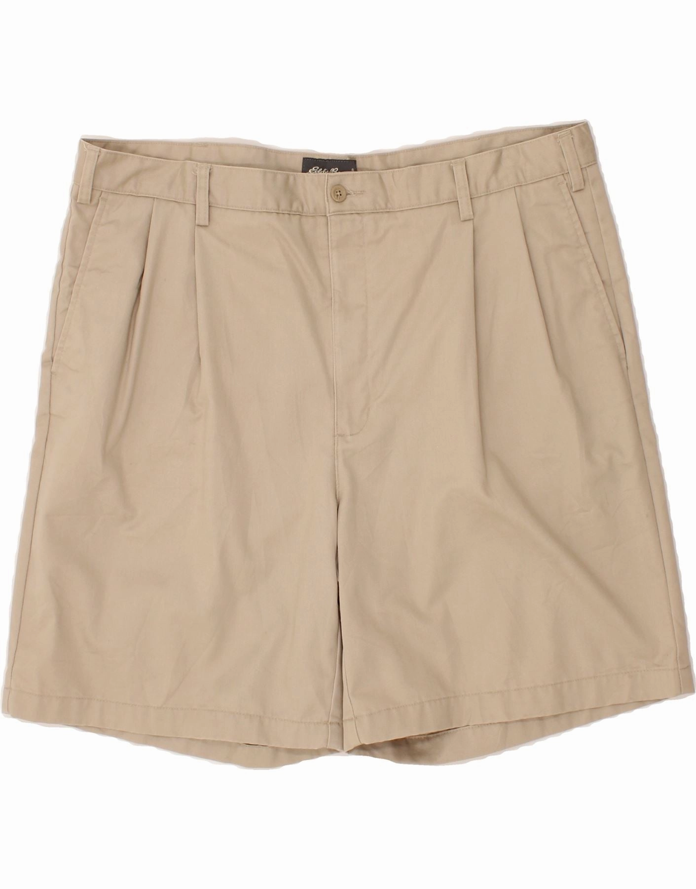 EDDIE BAUER Mens Pegged Chino Shorts W42 2XL Beige Cotton fishing outfit