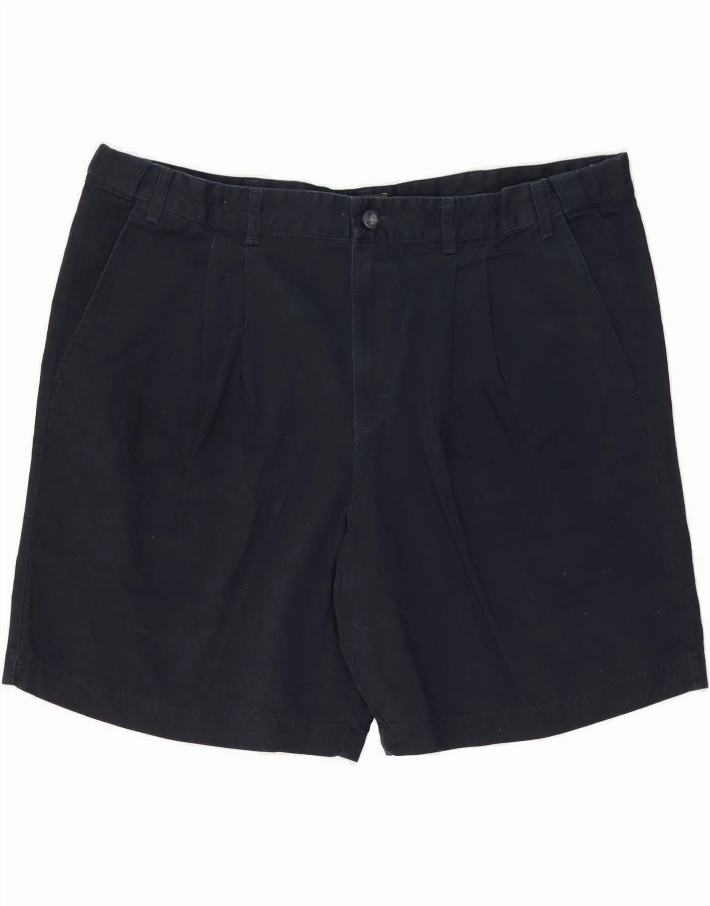 Smooth Fit EDDIE BAUER Mens Pegged Chino Shorts W42 2XL Navy Blue Cotton