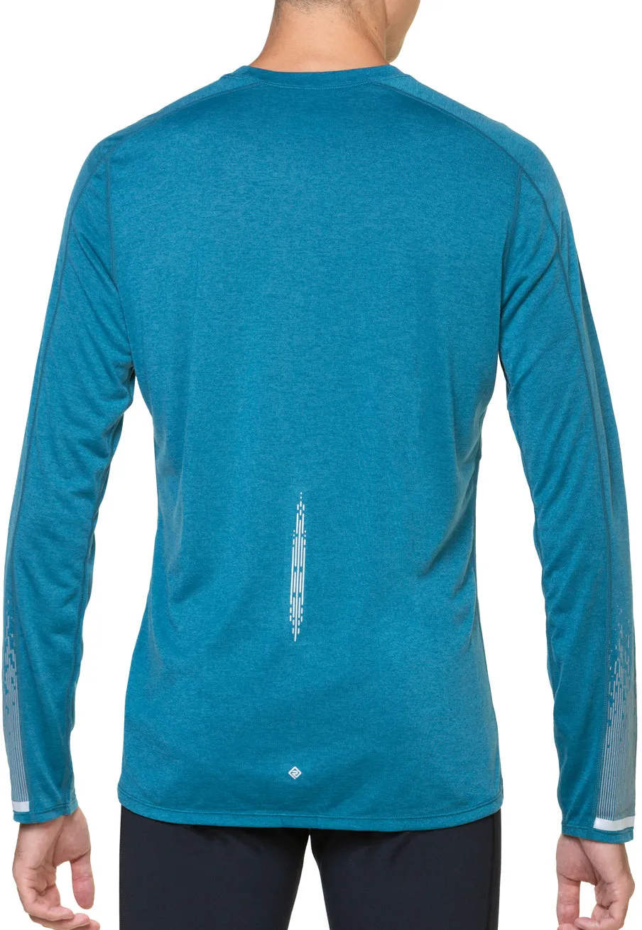 Ronhill Tech Reflect Long Sleeve Mens Running Top - Blue Stylish Essential