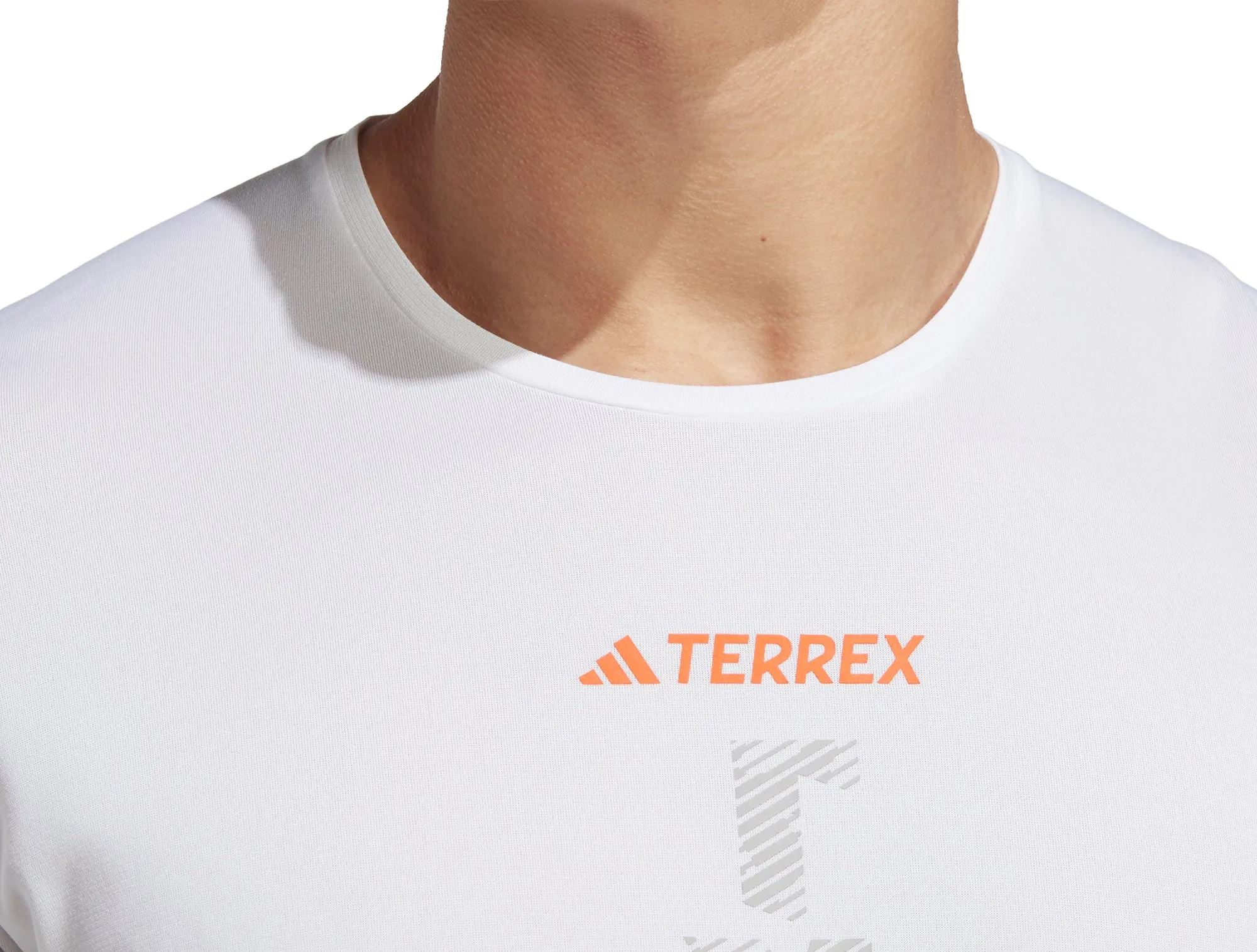 adidas Terrex Agravic Short Sleeve Mens Running Top - White Breathable Style