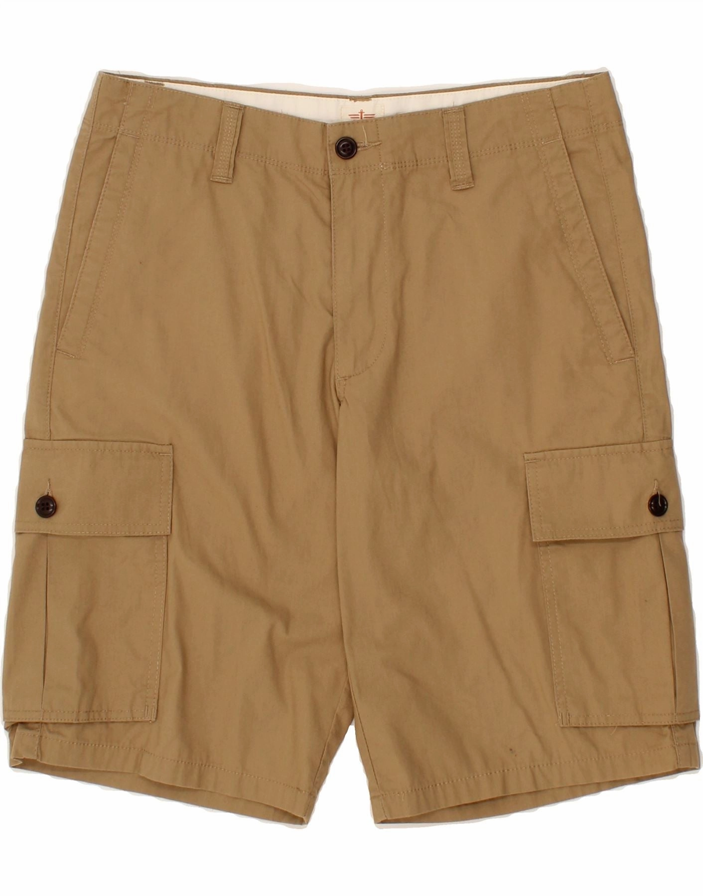 DOCKERS Mens Cargo Shorts W30 Medium Brown Cotton raincoat No Friction