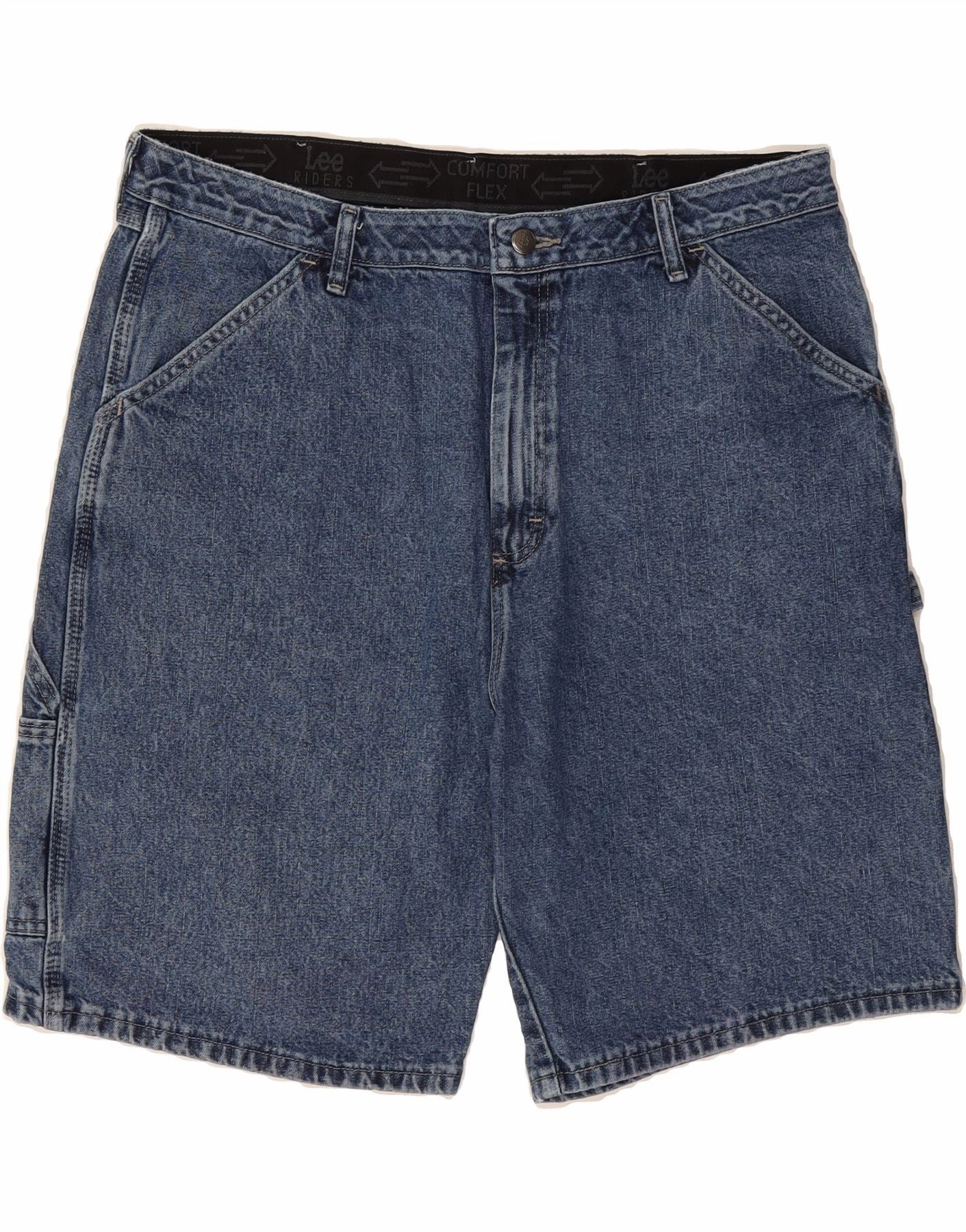 LEE Mens Riders Denim Shorts W38 XL  Blue Cotton Comfort Tech skateboarding outfit