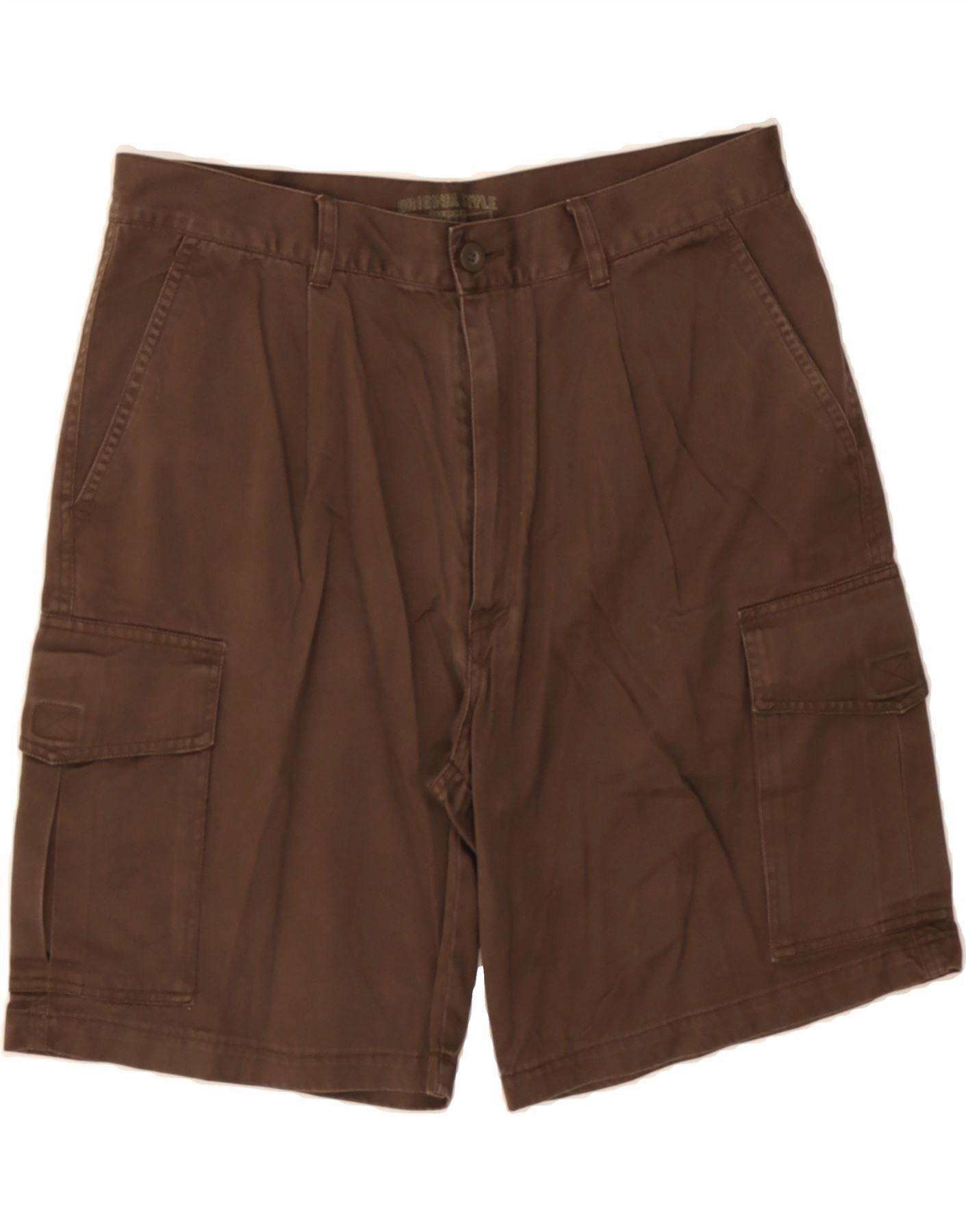 Versatile Look All Day RIFLE Mens Pegged Cargo Shorts W36 Large Brown Cotton