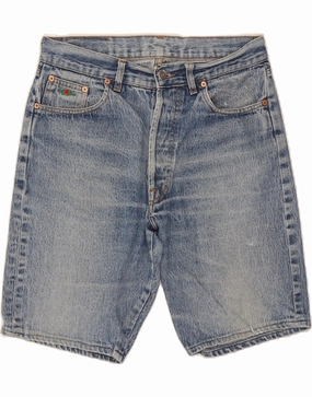 EL CHARRO Mens Denim Shorts W36 Large  Blue Cotton Temperature Regulating Blend