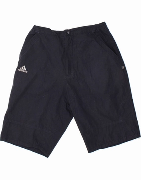 ADIDAS Mens Chino Shorts W30 Medium  Navy Blue Polyester Freedom Stretch Cooling Fabric