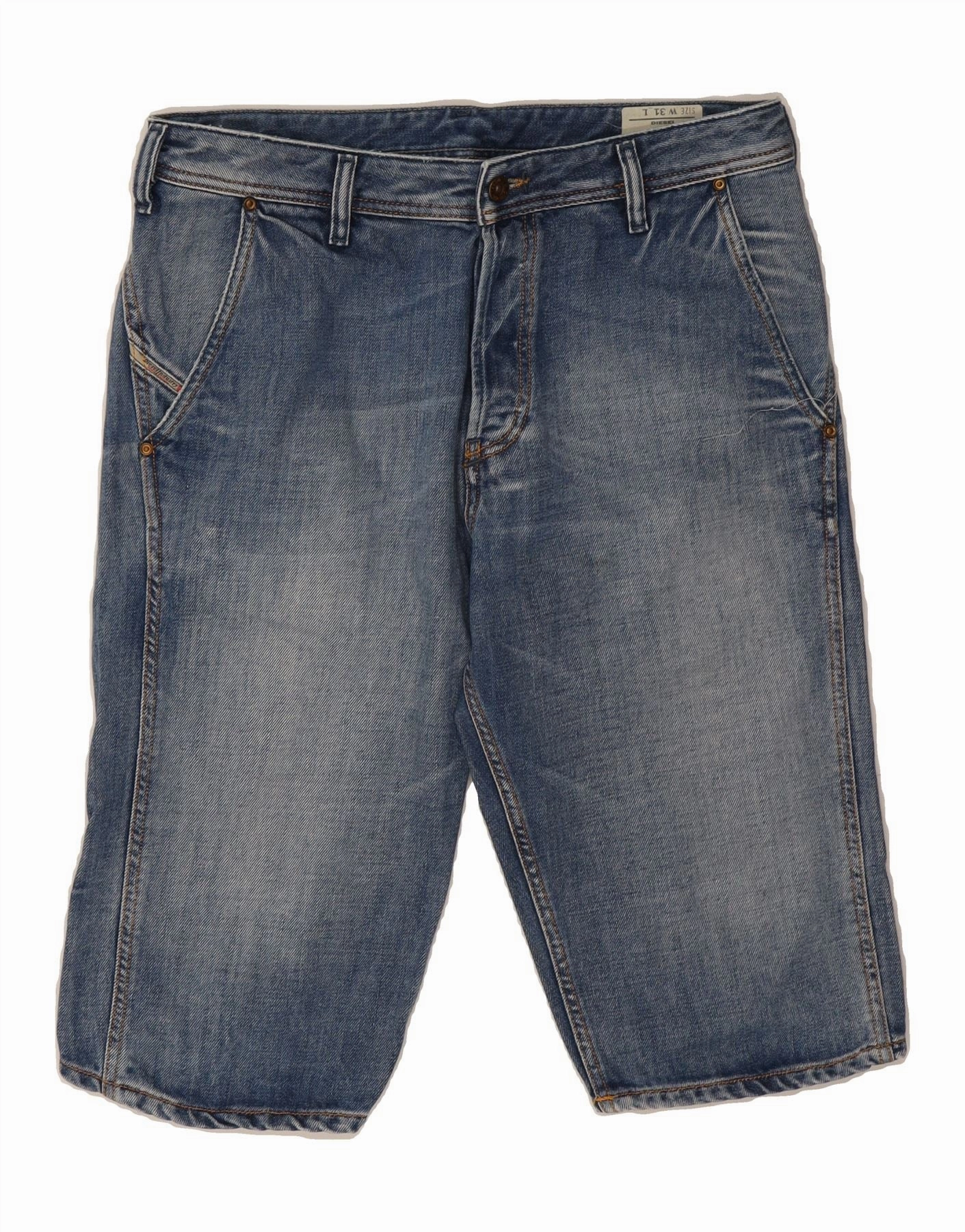 Stylish Comfort skateboarding gear DIESEL Mens Regular Denim Shorts W31 Medium Blue Cotton