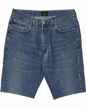 Warm Fit TRUSSARDI Mens Denim Shorts W40 XL Blue Cotton