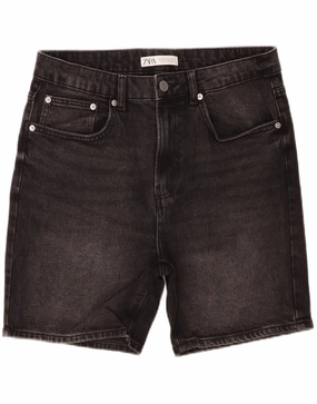 Ergonomic Pattern Cutting factory work ZARA Mens Denim Shorts EU 42 Large W32  Black Cotton