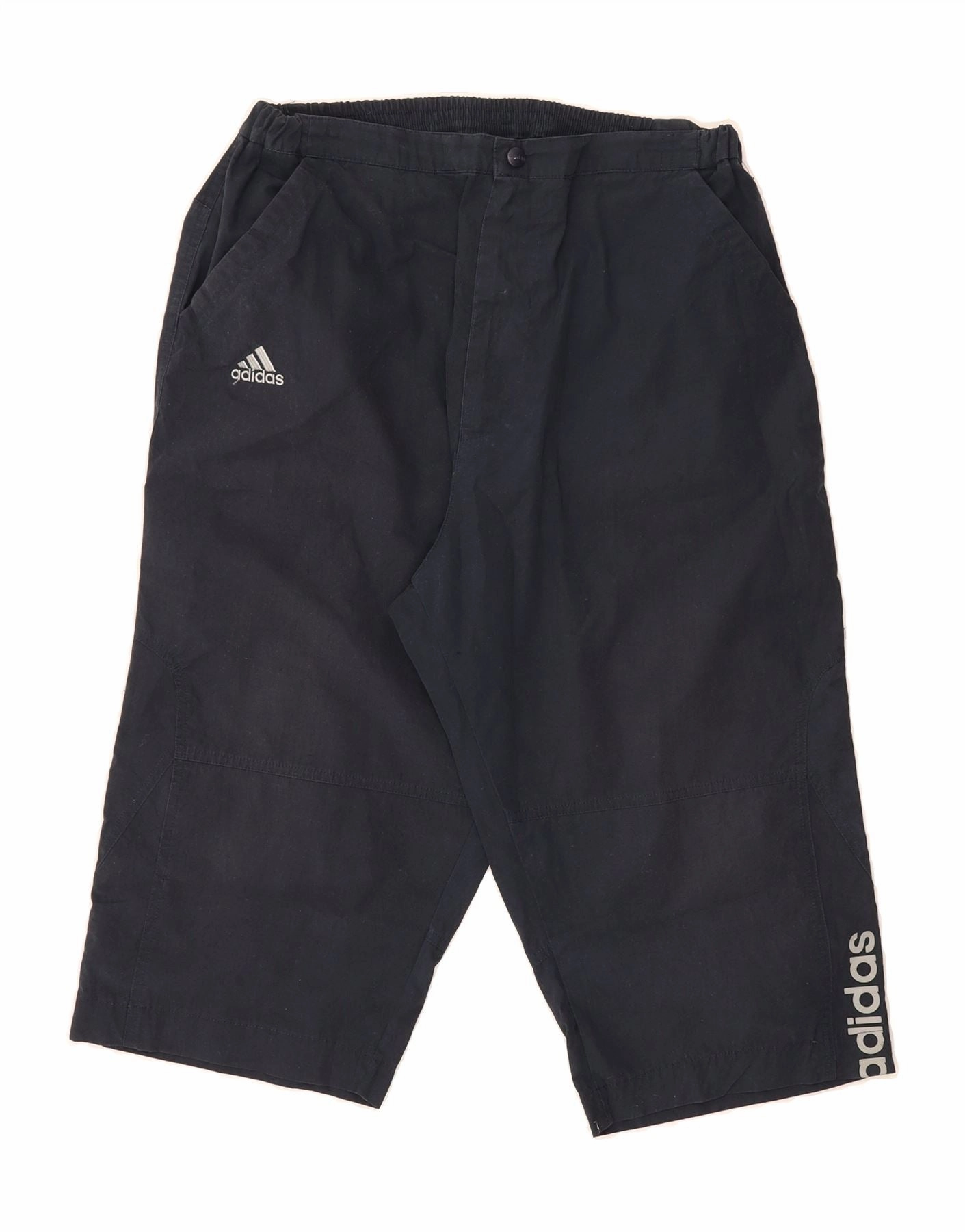 Abrasion Resistant Material ADIDAS Mens Casual Shorts W38 XL Navy Blue Polyester