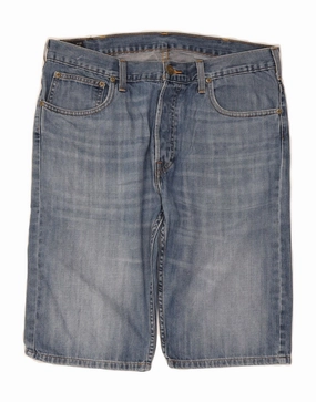 Functional Stretch LEE Mens Rider Denim Shorts W33 Medium Blue Cotton