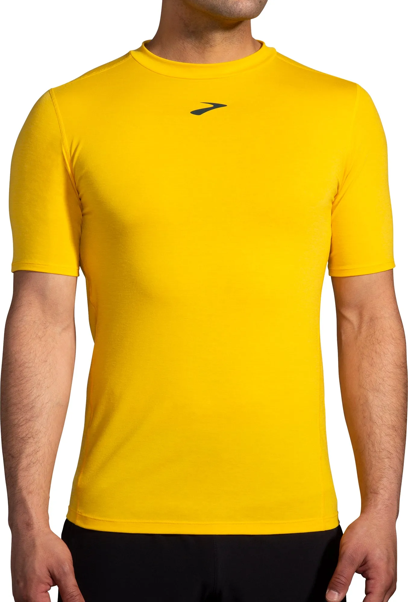 ZeroDistressFinish Outdoor Gear Brooks High Point Short Sleeve Mens Running Top - Yellow