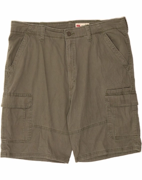Cross Ventilation Channels Summer essentials WRANGLER Mens Relaxed Fit Cargo Shorts W40 XL Khaki Cotton