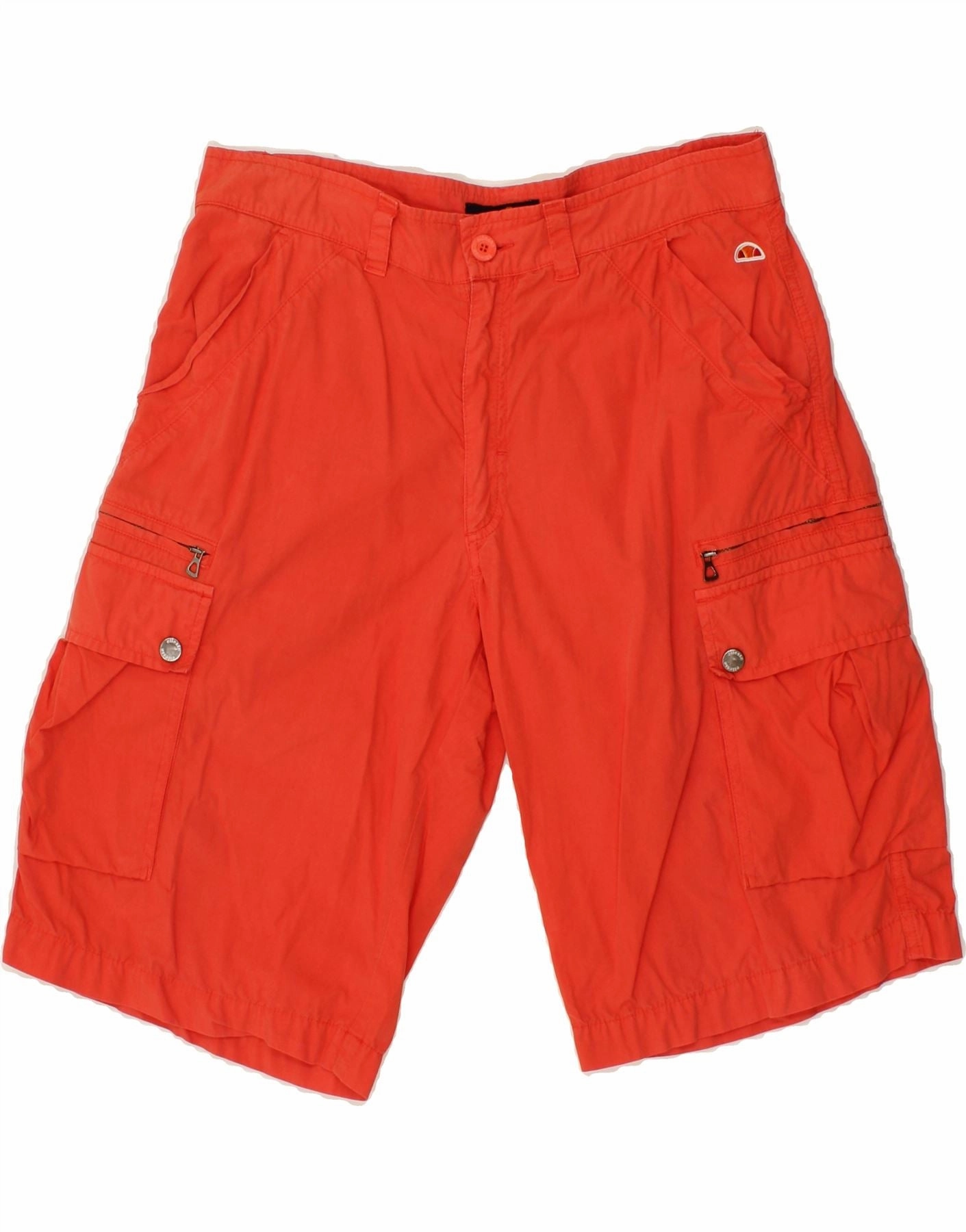 Beachwear Comfort Movement ELLESSE Mens Cargo Shorts IT 46 Small W29  Red Cotton
