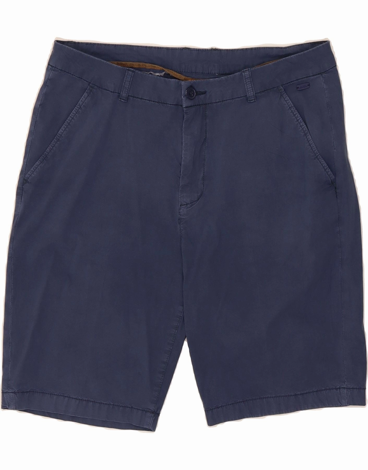 ELLESSE Mens Chino Shorts IT 52 XL W36 Navy Blue Cotton Anti Snag Fabric