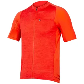 Endura GV500 Reiver Short Sleeve Mens Cycling Jersey - Orange Quick Dry Fabric Regular Fit
