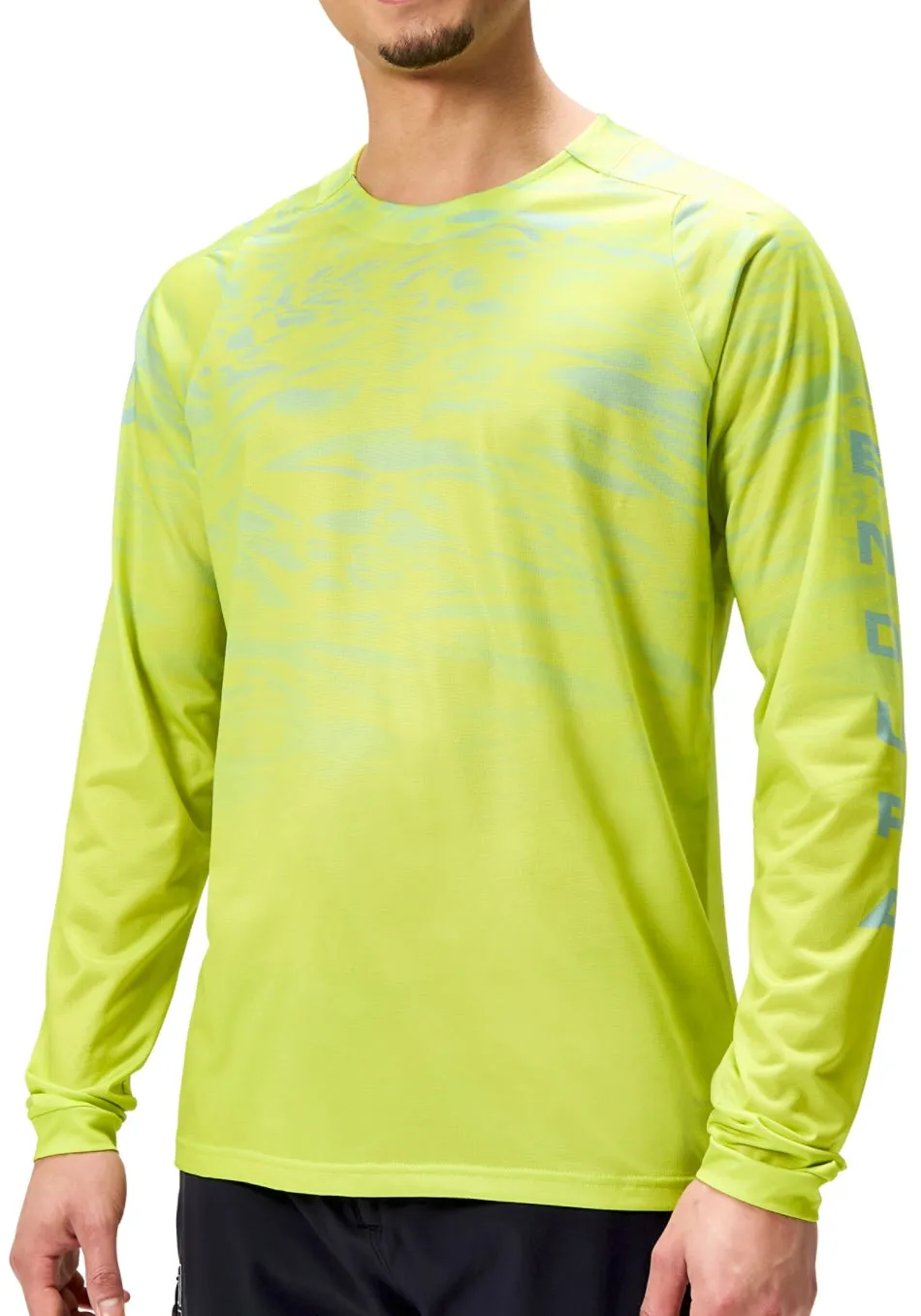 Endura Marble LTD Printed Long Sleeve Mens Cycling Jersey - Green Comfy Essentials Wear