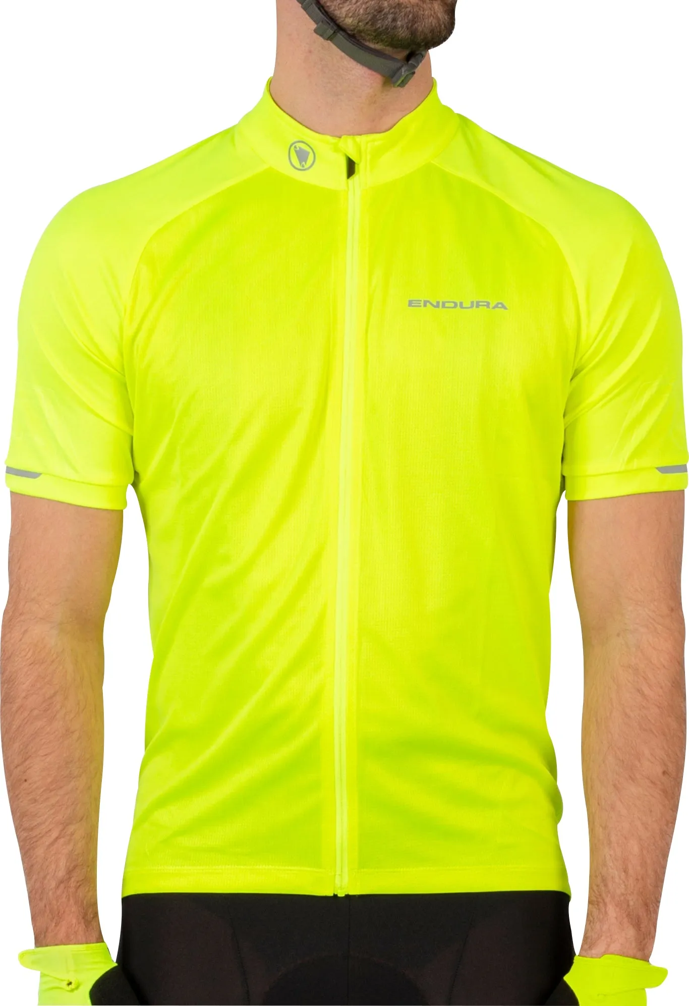 Endura Xtract II Short Sleeve Mens Cycling Jersey - Yellow Ethically Sourced Cotton Zero Waste Production