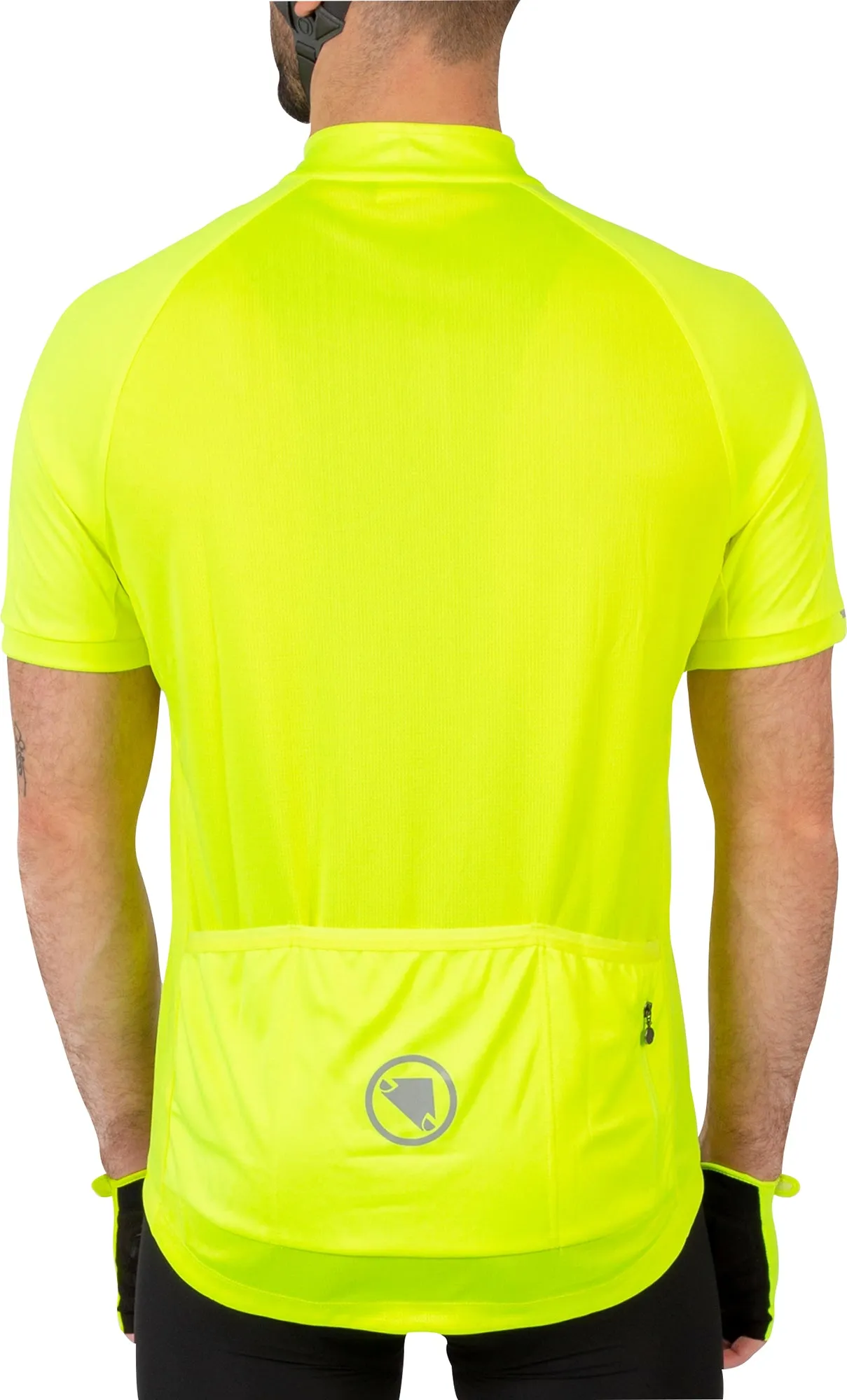 soft fit BreathableFabric Endura Xtract II Short Sleeve Mens Cycling Jersey - Yellow